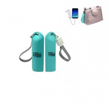 Mini Portable Power Banks with Leather Pouch and Keychain